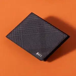 닥스 액세서리 26SS [반지갑][EDINBURGH PVC][에든버러] 블랙 PVC 체크패턴 DBWA6E093BK