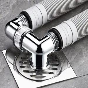 세탁기 배수구 하수구 냄새차단트랩 베이스전기도금 덮개 듀얼 밀폐