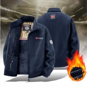 노르웨이 자가 발열 벨벳 두꺼운 보아털 남자 워크웨어 자켓 점퍼