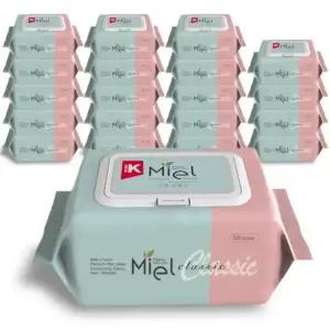 미엘 클래식 캡형 100매 20팩 물티슈 평량 50g 도톰 대용량 {QHJ}