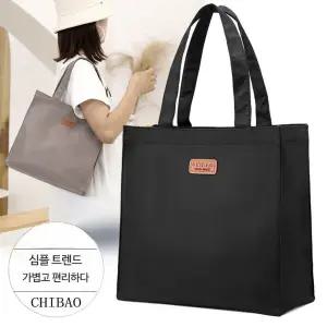 대용량 캔버스 가방 투명가방 여성 리본 클리어백 나일론