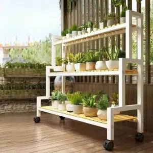 베란다 이동식 화분 단층 계단식 화분정리대 거실