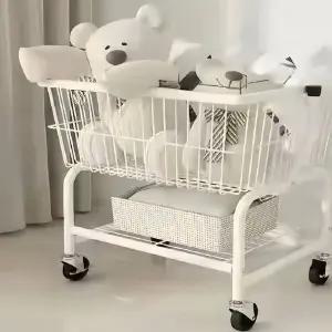 빨래방카트 이동식 세탁 철제 카트 바구니 빨래