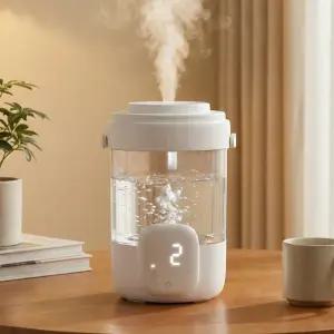 소형 가열식 가습기 물멍 스팀 가습기 유리 끓이는 온열