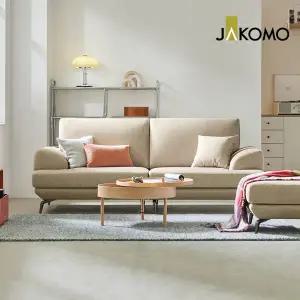 [자코모] 로엘라 3인 젠위브 패브릭 소파+스툴