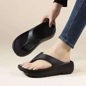 [하프클럽/]남녀고용 기본 2컬러 라인 소프트쿠션 모던 슬리퍼