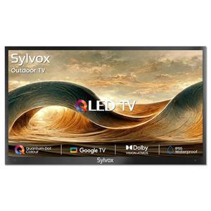 SYLVOX 실외 TV 스마트 QLED TV 43인치 내후성 실외 TV 지원 Google 어시스턴트 4K UHD 넓은 시야각 IP55 방수 1000니츠 부분 태양 QLED TV 년형 모델