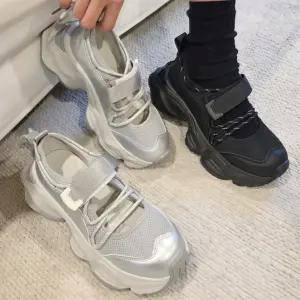 여자 캐주얼 투톤 메쉬 어글리슈즈 운동화