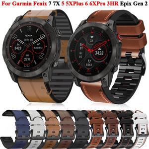 [호환품]Garmin Fenix 7X 7 6X 6 Pro 5X 5 Epix Gen 2 Smart 호환watch Easyfit 손목 밴드 팔찌 용 22 26