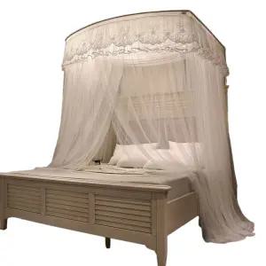 캐노피 공주 침대 텐트 공주침대 가림막 침실 방 레이스