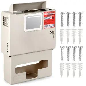 장갑 상자가 있는 노바브라이트 월 마운트 잠금 캐비닛 가정용 5Qt 샤프 용기용 벽 인클로저 박스 미포함