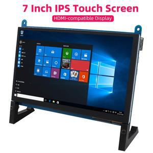 터치스크린7인치 터치스크린 1024X600 IPS 휴대용 디스플레이 ( 파이 5 4B 3B 제로용) HD 호환 PC용 보조