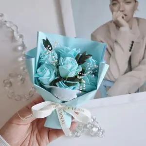 로라제이 미니 프리저브드 비누꽃다발 봉안당 납골당 꽃 꾸미기 소품 성묘 추모 조화 꽃다발 부착형 고급형