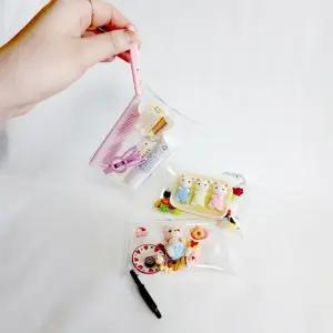 투명 PVC 지퍼 파우치 키링 다용도 정리 소지품 케이스 (WFJ5TZA)