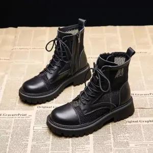 여성롱 부츠 앵클 미들 경량 매쉬 기모 키높이 가죽 도톰한