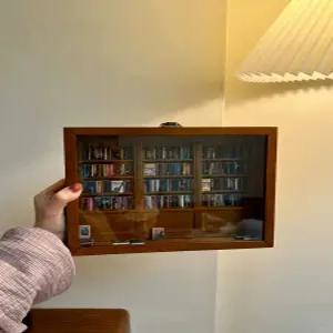 작은 도서관 나무 책장 장식품 미니어처