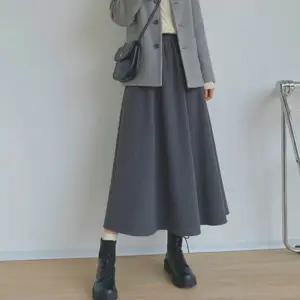 골덴치마 기모 플레어 롱스커트 코듀로이 골덴 치마 스판 골지 밴딩 A라인 겨울