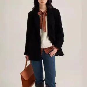 여자 정장자켓 가을 겨울 기모 울 블랙 정장 코트 예약안감 MACHI4