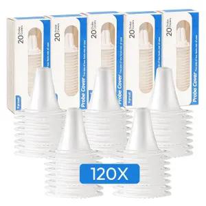 120배 귀 온도계 프로브 커버 모든 브라운 체온계 렌즈 필터 리필 캡 0 BPA 일회용 커버용