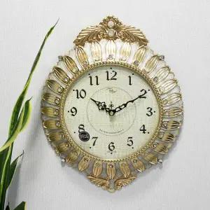 무소음 모닝햇살 금도금 주물 벽시계 HCA-624G