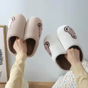 곰돌이 극세사 방한 털실내화 (WFK4YWJ)