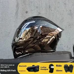 바이크 오토바이 반모헬맷 풀 페이스 레이싱 헬멧 더블 선 바이저 포함 남여공용공용 플립 업 모토