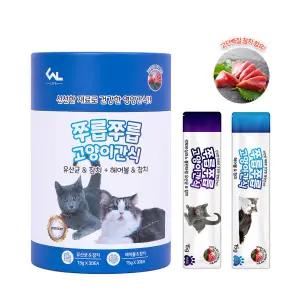쭈릅쭈릅 짜먹는 고양이간식 15g 유산균 30p + 헤어볼 30p 참치