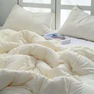 리빙홈 폭신폭신 피치가공 소프트 마이크로 차렵 침구세트 Q  이불 + 매트 + 베개커버