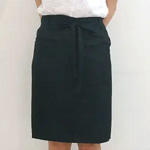 식당 쉐프 반앞치마 카페 유니폼 하프 앞치마 검정 허리앞치마 카페유니폼