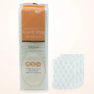 피부표면정리 다용도 목화솜압축 순면화장솜 100P 5개 피부표면정리 다용도