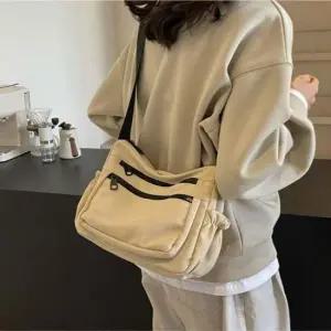 베이직 투지퍼 캐주얼 크로스백