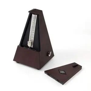 [하프클럽/]엔틱 우드 태엽 메트로놈 다크 기계식박자기 수동