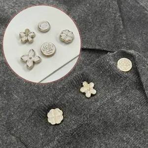 자석 매너 단추 브로치 화이트 믹스 세트 5종 매너브로치 옷핀브로치 미니