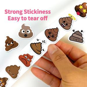 로바식 500PCS 만화 악마 재미 똥 롤 스티커 작은 패턴 DIY 수하물 스케이트 보드 워터 컵 오토바이