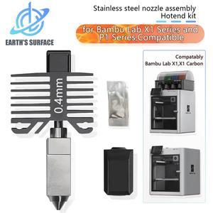 Bamboo Lab 오리지널 스테인레스 스틸 노즐 어셈블리 핫엔드 키트 P1S P1P X1C 카본 3D 프린터와 호환 가능