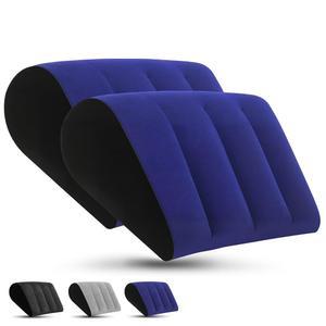 캠핑용 휴대용 풍선 웨지 베개 - 수면 지지용 2팩 바디 포지셔너 침대 베개, 18인치 조절 가능한 여행용 쿠션, 가벼운 다리 높이 파트너 빠른 인플레이션
