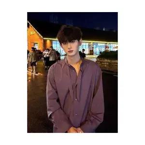 록쉬블몰 남성 솔리드 셔츠 오매보라 자외선 차단 긴팔 쿨링 가을 HO3