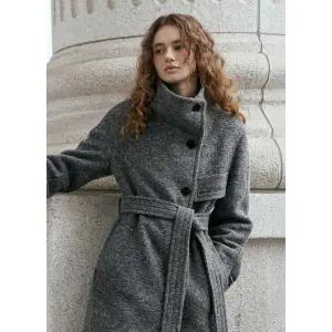 잇미샤 하이넥 싱글브레스티드 울 코트 ITPCWHC710 858075