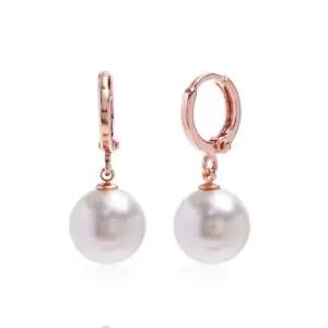 E495 10mm 화이트 진주 로즈골드 원터치 귀걸이 여자귀걸이 귀걸이추천 학생귀걸이 모임 여자선물