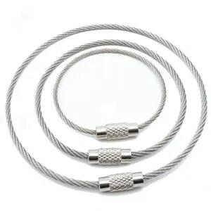 고품질 다용도 스텐 와이어 키링 열쇠고리 걸이 고정 키체인 (WFK9FOA)