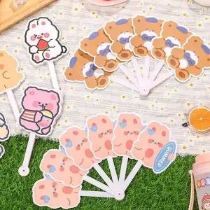 동물 캐릭터 접이식 손부채 휴대용 미니부채 여름 (WFK9FLD)