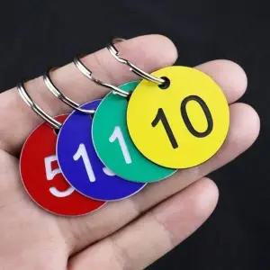 숫자 번호판 열쇠고리 사물함 목욕탕 헬스 1_50 세트 (WFK9FMU)