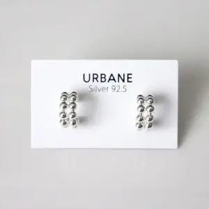 실버925 실버볼 두줄 링 귀걸이 W8DB275