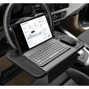 [포르르] xindell 스티어링 휠 트레이 - 식사 및 노트북 홀더 차량 여행 액세서리용 푸드 트레이, 앞좌석 데스크 카 정리함, 혼다, 지프, 닛산, 포드, 트럭 밴 인테리어와 호환 가능