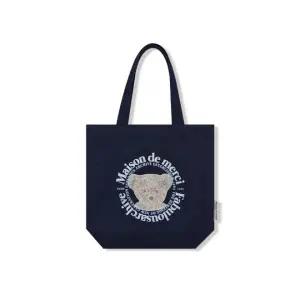 매장정품 FABULOUS ARCHIVE 데님 빈티지 워싱 베어 프렌즈 에코백 인디고(FCE5BG002P)