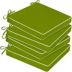 파티오 가구용 베이직 비욘드 아웃도어 의자 쿠션 방수 시트 세트 4개 19 x 넥타이와 손잡이가 있는 잔디