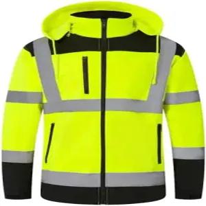 남성용 반사 안전 재킷 하이비스 방수 플리스 후디 고감도 겨울 레인코트 ANSI 클래스 2를 만나보세요