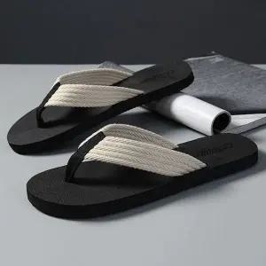 [하프클럽/]남성 플랫 슬리퍼 2컬러 데일리 여름 베이직 조리