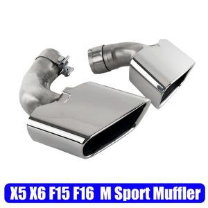 2014-2018 BMW X5 F15 X6 F16 스퀘어 머플러 배기관  MT 스포츠 테일 파이프 스테인레스 스틸 팁 노즐