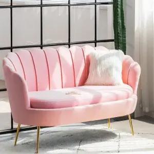 북유럽 벨벳소파 쇼파 옷가게 웨이팅 조개 등받이 미니소파